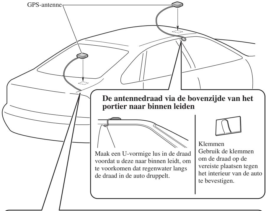 PIONEER AVIC-HD3 - Bevestigen van de antenne aan de buitenzijde van de auto (op de carrosserie) - 1