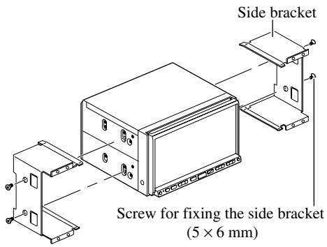 PIONEER AVIC-HD3 - Remove the side brackets. - 1