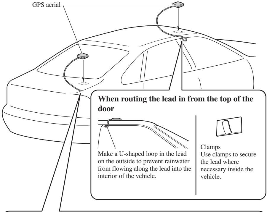 PIONEER AVIC-HD3 - When installing the aerial outside the vehicle (on the body) - 1