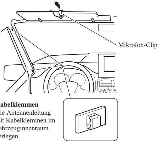 PIONEER AVIC-HD3 - Befestigen Sie den Mikrofon-Clip an der Sonnenblende. - 1