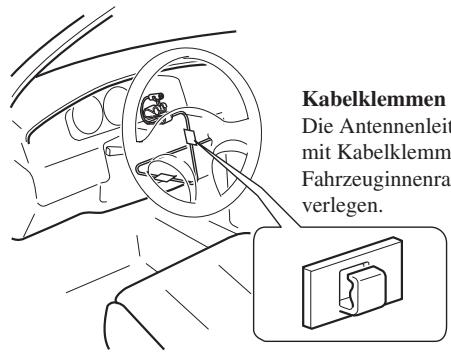 PIONEER AVIC-HD3 - Montieren Sie den Mikrofon-Clip auf der Lenksäule. - 2