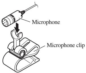 PIONEER AVIC-HD3 - Install the microphone in the microphone clip. - 1