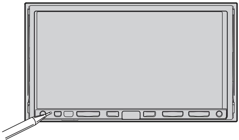 PIONEER AVIC-HD3 - Presione el botón RESET de la unidad de navegación. - 1