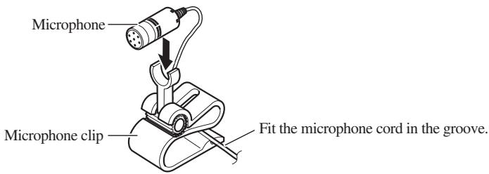 PIONEER AVIC-HD3 - Install the microphone in the microphone clip. - 1