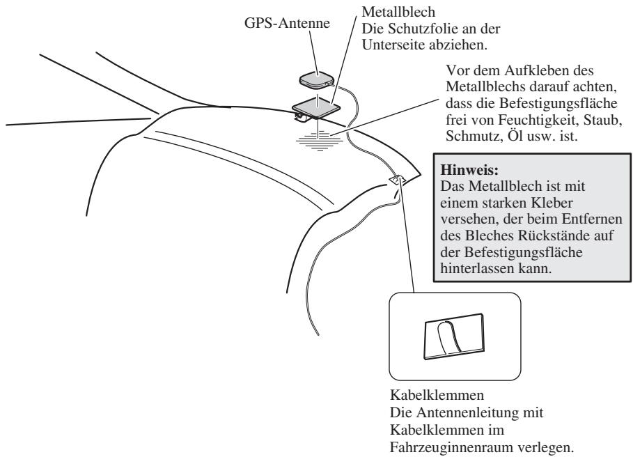 PIONEER AVIC-HD3 - Einbau der Antenne im Fahrzeuginnenraum (auf der Hutablage) - 1