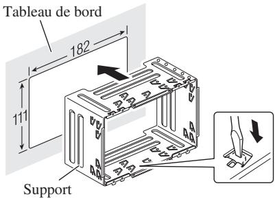 PIONEER AVIC-HD3 - Installez le support dans le tableau de bord. - 1