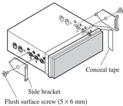 PIONEER AVIC-X1 - Decide the position of the side brackets. - 1
