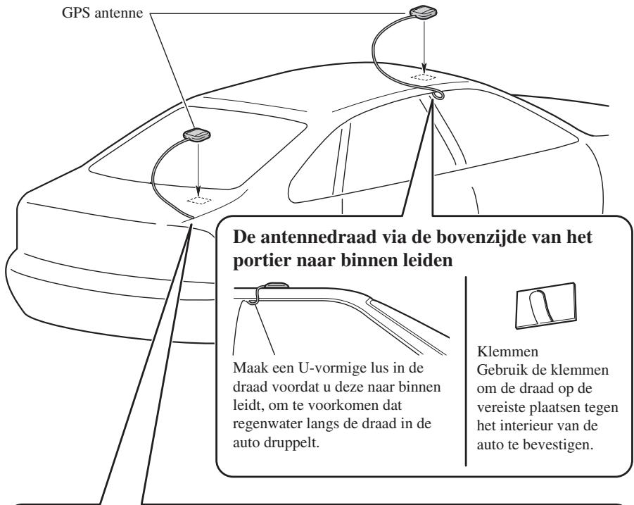 PIONEER AVIC-X1 - Bevestigen van de antenne aan de buitenzijde van de auto (op de carrosserie) - 1
