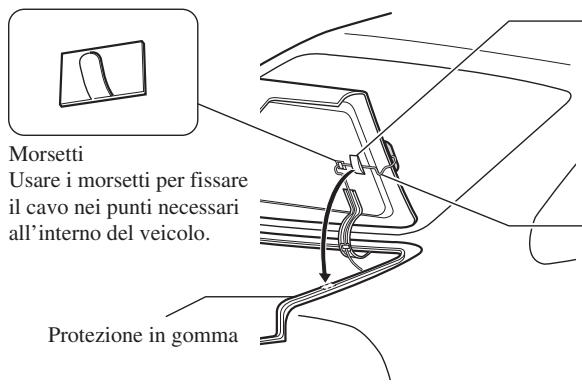 PIONEER AVIC-X1 - Quando si fa passare il cavo all'interno del bagagliaio - 1
