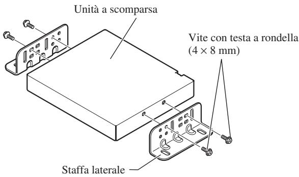 PIONEER AVIC-X1 - Fissare le staffe laterali all'unità a scomparsa. - 2