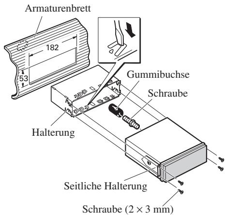 PIONEER AVIC-X1 - Das Gerät in das Armaturenbrett einbauen. - 1