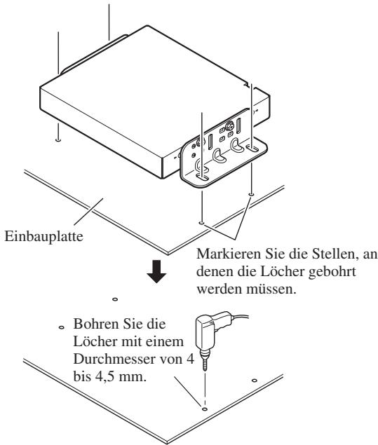 PIONEER AVIC-X1 - Legen Sie die Einbauposition fest und bohren Sie die Löcher. - 1