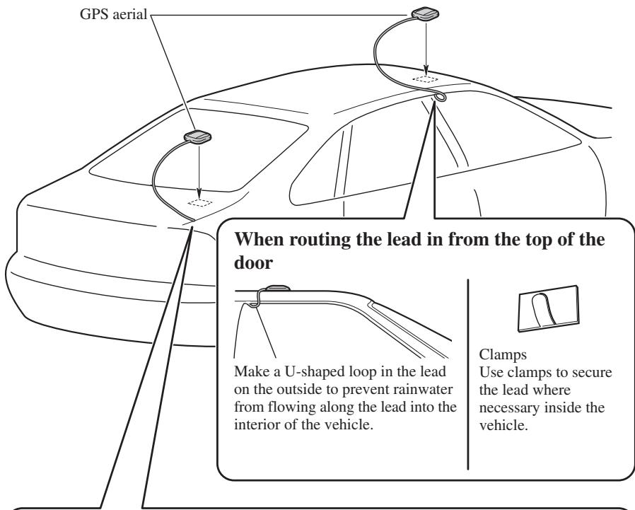 PIONEER AVIC-X1 - When installing the aerial outside the vehicle (on the body) - 1