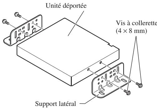 PIONEER AVIC-X1 - Fixez les supports latéraux sur l'unité déportée. - 2