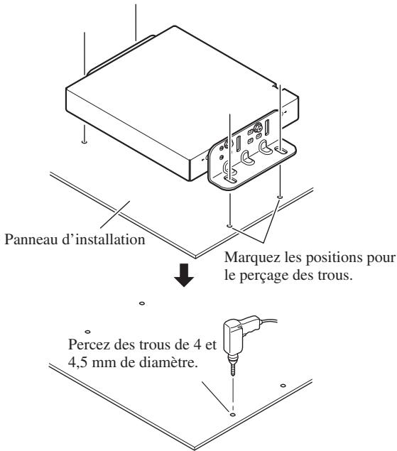 PIONEER AVIC-X1 - Choisissez la position d'installation, et percez les trous. - 1