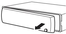 PIONEER DEH-1100MPB - Retrait de la face avant - 1