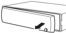 PIONEER DEH-1100MPB - Abnehmen der Frontplatte - 1