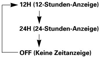 PIONEER DEH-M6156ZH - UMSCHALTEN ZWISCHEN 12- UND 24-STUNDEN-ANZEIGE - 1