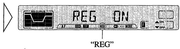 REG ON AF ON TP REG ON MODE OFF "REG"