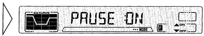 EQ CURVE PAUSE ON ... MODE ON OFF
