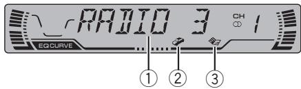 RADIO 3 CH EQCURVE ① ② ③