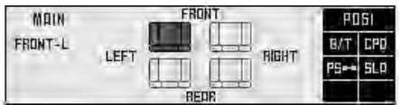 MAIN FRONT-L LEFT FRONT RIGHT REDA POSI B/T CPD PS SLO