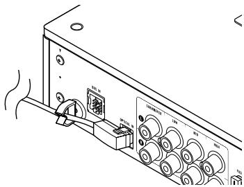 PIONEER RS-P90 - Route the optical cable through the cable clamp. - 2