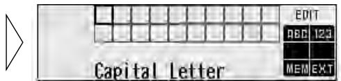 Capital Letter EDIT ABC 123 MEM EXT