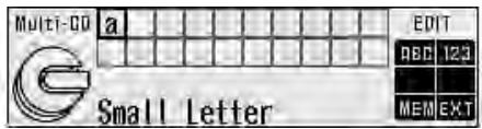 Multi-CO a EDIT ABC 123 Small Letter MEM EXT