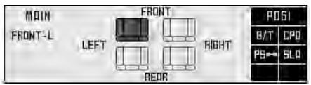 MAIN FRONT-L LEFT FRONT RIGHT REDR POS1 B/T CPO PS SLO