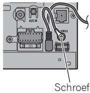PIONEER AVH-P4100DVD - Sluit de optische kabel en de aarddraad aan op het hoofdtoestel. - 1
