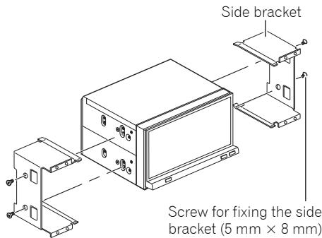 PIONEER AVH-P4100DVD - Remove the side brackets. - 1