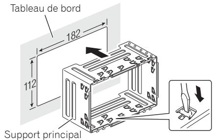 PIONEER AVH-P4100DVD - Installez le support principal dans le tableau de bord. - 1