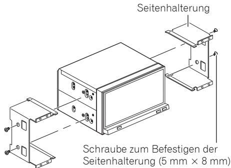 PIONEER AVH-P4100DVD - Entfernen Sie die Seitenhalterungen. - 1