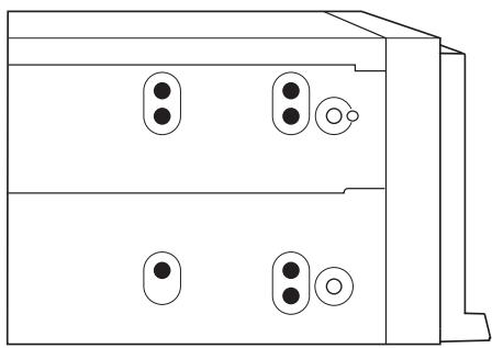 PIONEER AVH-P4100DVD - Fastening the unit to the factory radio-mounting bracket. - 1