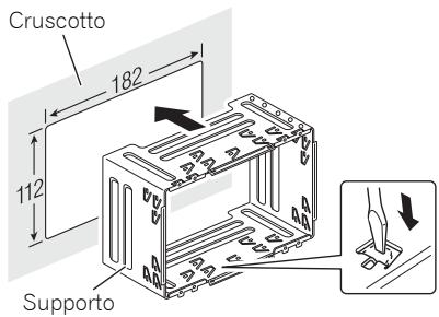 PIONEER AVH-P4100DVD - Inserire il supporto nel cruscotto. - 1