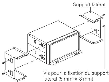 PIONEER AVH-P4100DVD - Retirez les supports latéraux. - 1