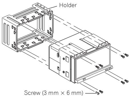 PIONEER AVH-P4100DVD - - Remove the holder. - 1