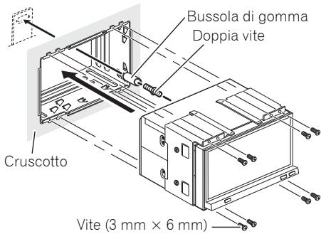 PIONEER AVH-P4100DVD - Installare l'apparecchio e serrare le viti. - 1