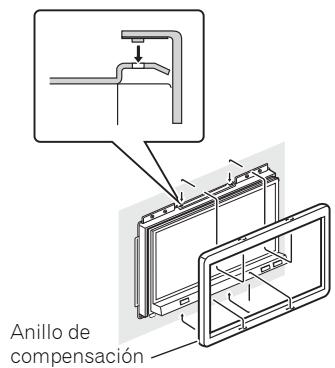 PIONEER AVH-P4100DVD - Fije el anillo de compensación. - 1