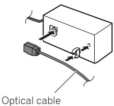PIONEER AVH-P4100DVD - Connect the optical cable to the optical cable connection box. - 1