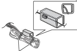 PIONEER AVH-P4100DVD - - Pour installer la boîte de raccordement de câble à fibres optiques au moyen des attaches. - 1