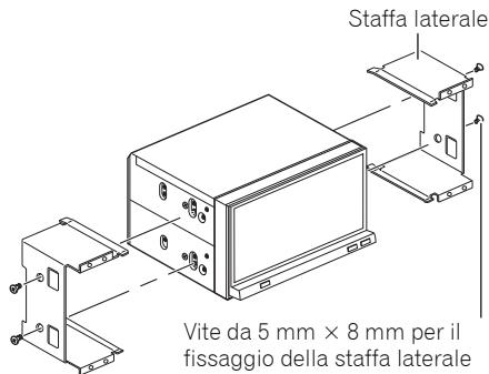 PIONEER AVH-P4100DVD - Rimuovere le staffe laterali. - 1