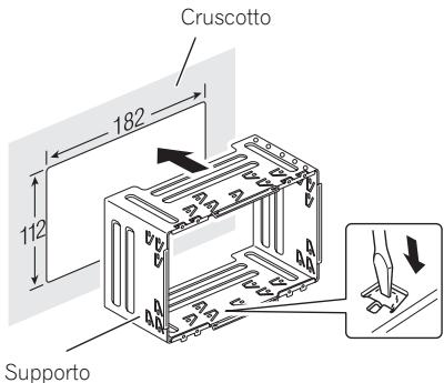 PIONEER AVIC-F910BT - Installare il supporto nel cruscotto. - 1