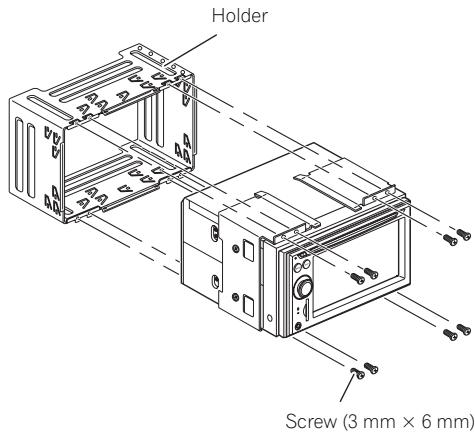 PIONEER AVIC-F910BT - - Remove the holder. - 1