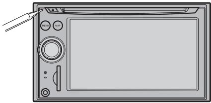 PIONEER AVIC-F910BT - Druk op de RESET toets. - 1