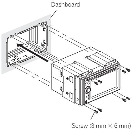 PIONEER AVIC-F910BT - Install the holder into the dashboard. - 2