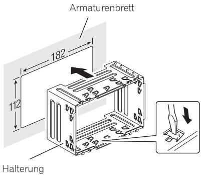 PIONEER AVIC-F910BT - Halterung im Armaturenbrett installieren. - 1
