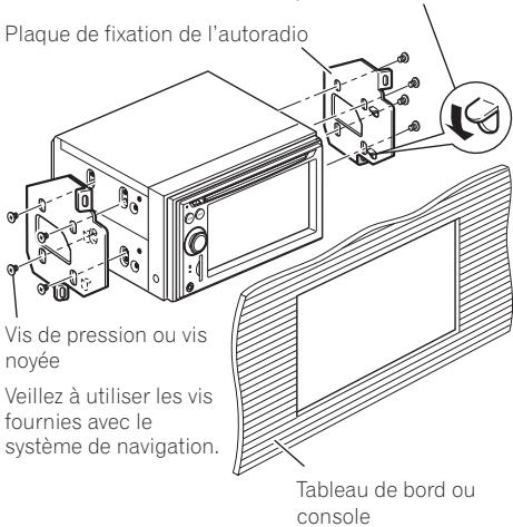 PIONEER AVIC-F910BT - Fixation de l'unité de navigation dans le tiroir de l'autoradio. - 2