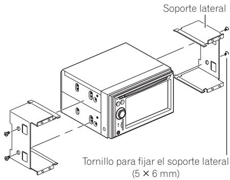 PIONEER AVIC-F910BT - Retire los soportes laterales. - 1